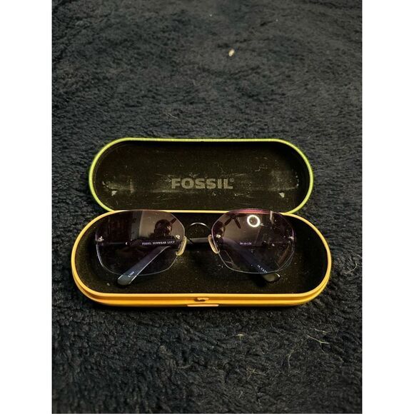 Fossil Sunglasses Ms3091 Transient With Case Blue/Purple - Picture 1 of 6